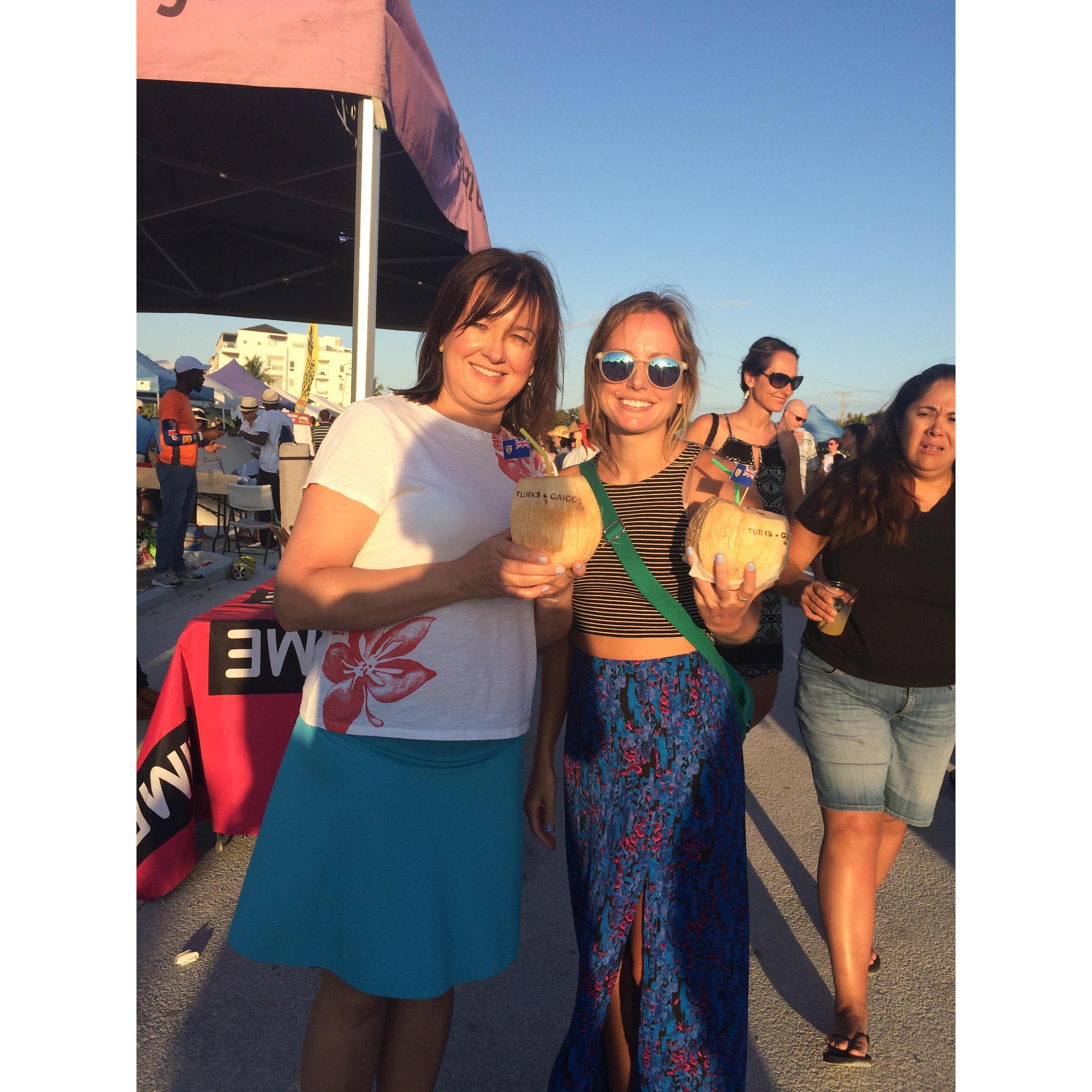 Jill and her mom on one of their mother daughter trips in Turks and Caicos.