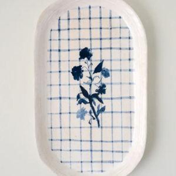 Lila Floral Serving Platter