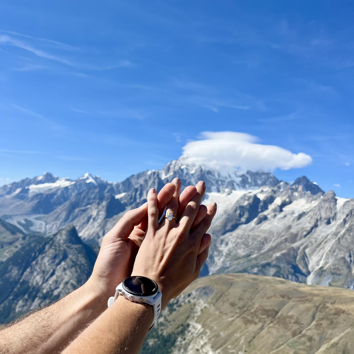 Courmayeur on engagement day!