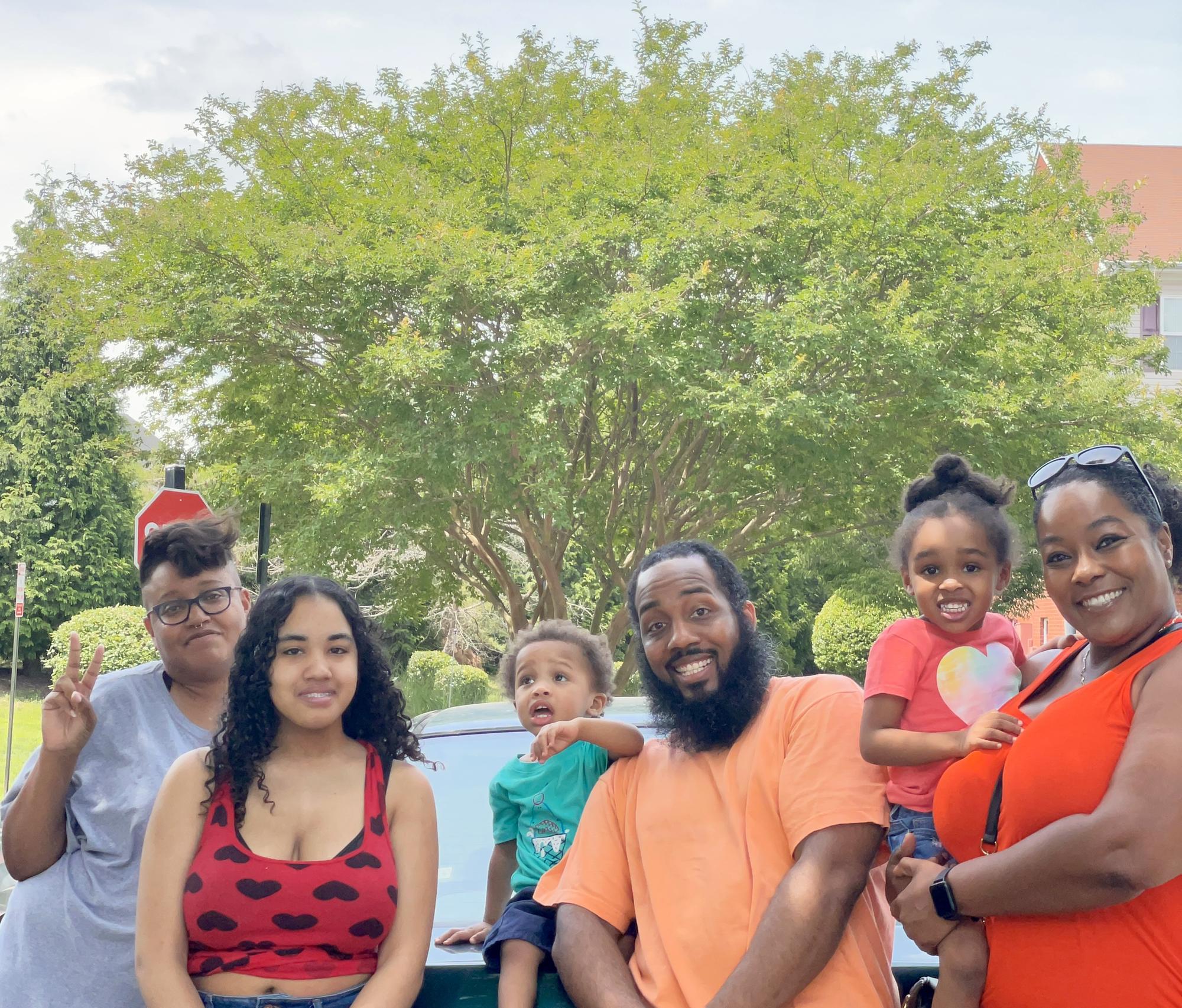 Brother CJ, Dee and nieces and nephew