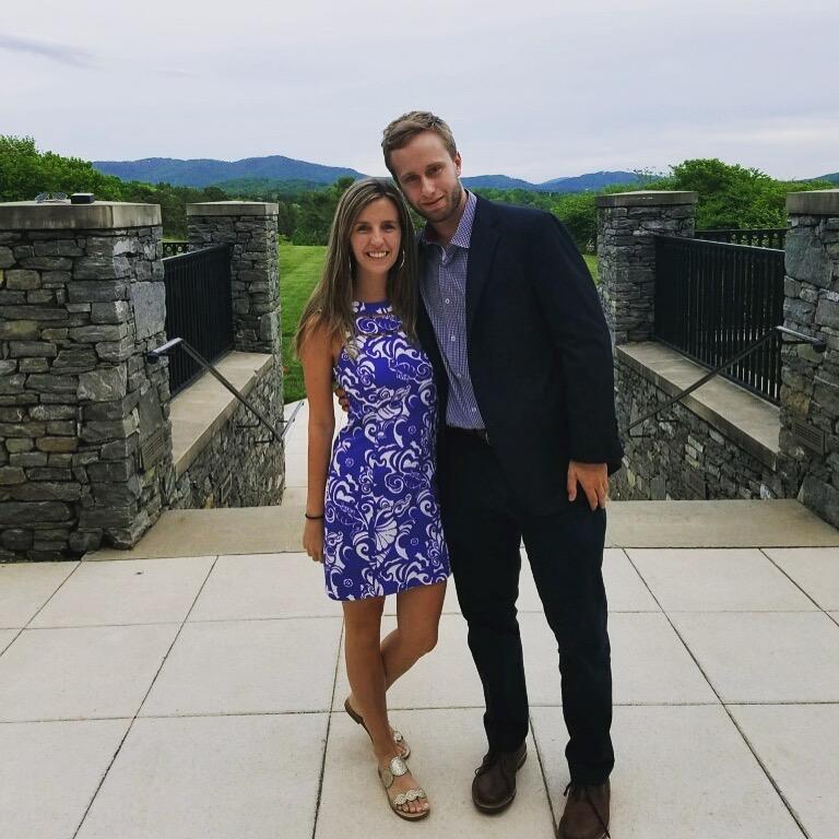 Our first picture together at the Biltmore Gardens in Asheville, NC
