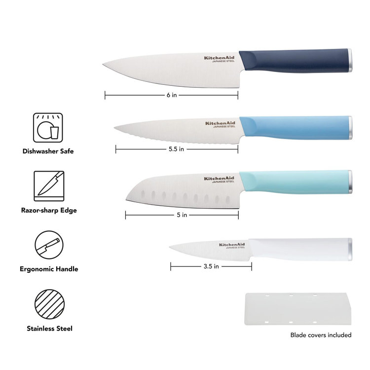 KitchenAid, Gourmet 4-Piece Assorted Chef Knife Set | Zola