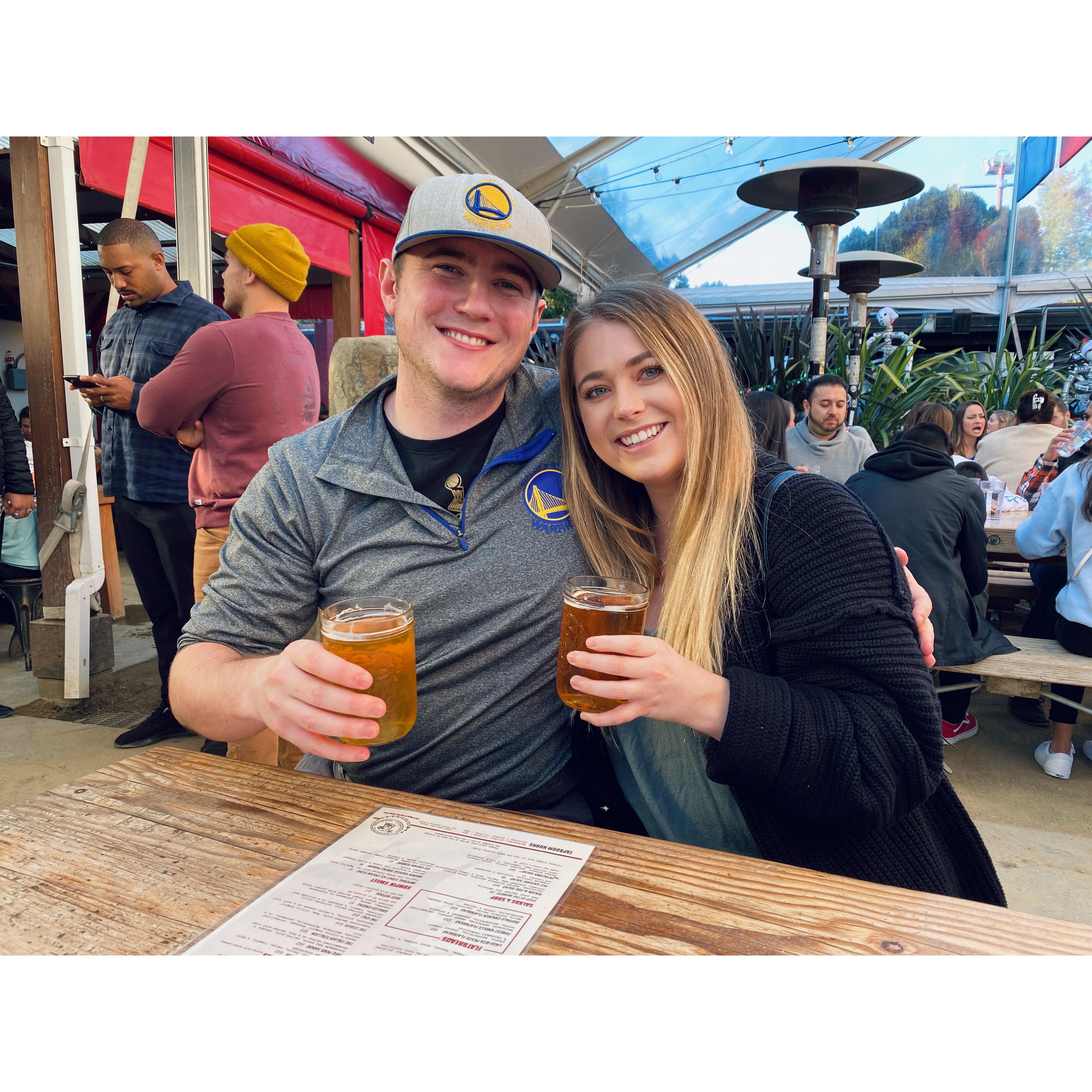 We grab a beer at a brewery from time to time. Maybe 2 or 3