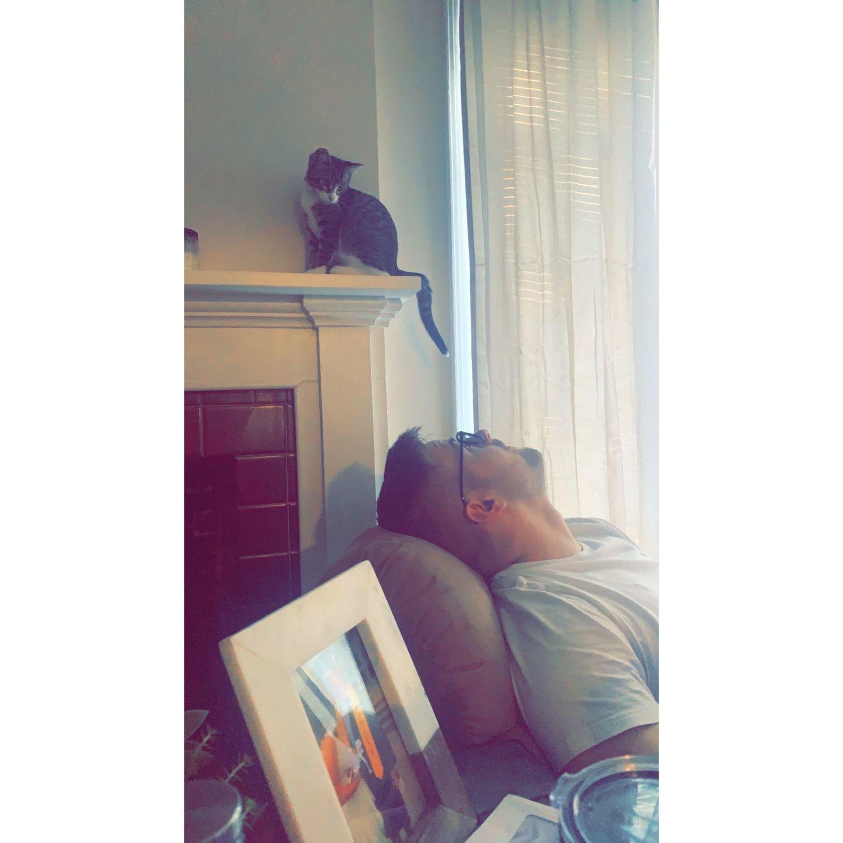 Our first kid together! We adopted Ubba from the Kansas Humane Society. He has definitely become the entertainment of the family.