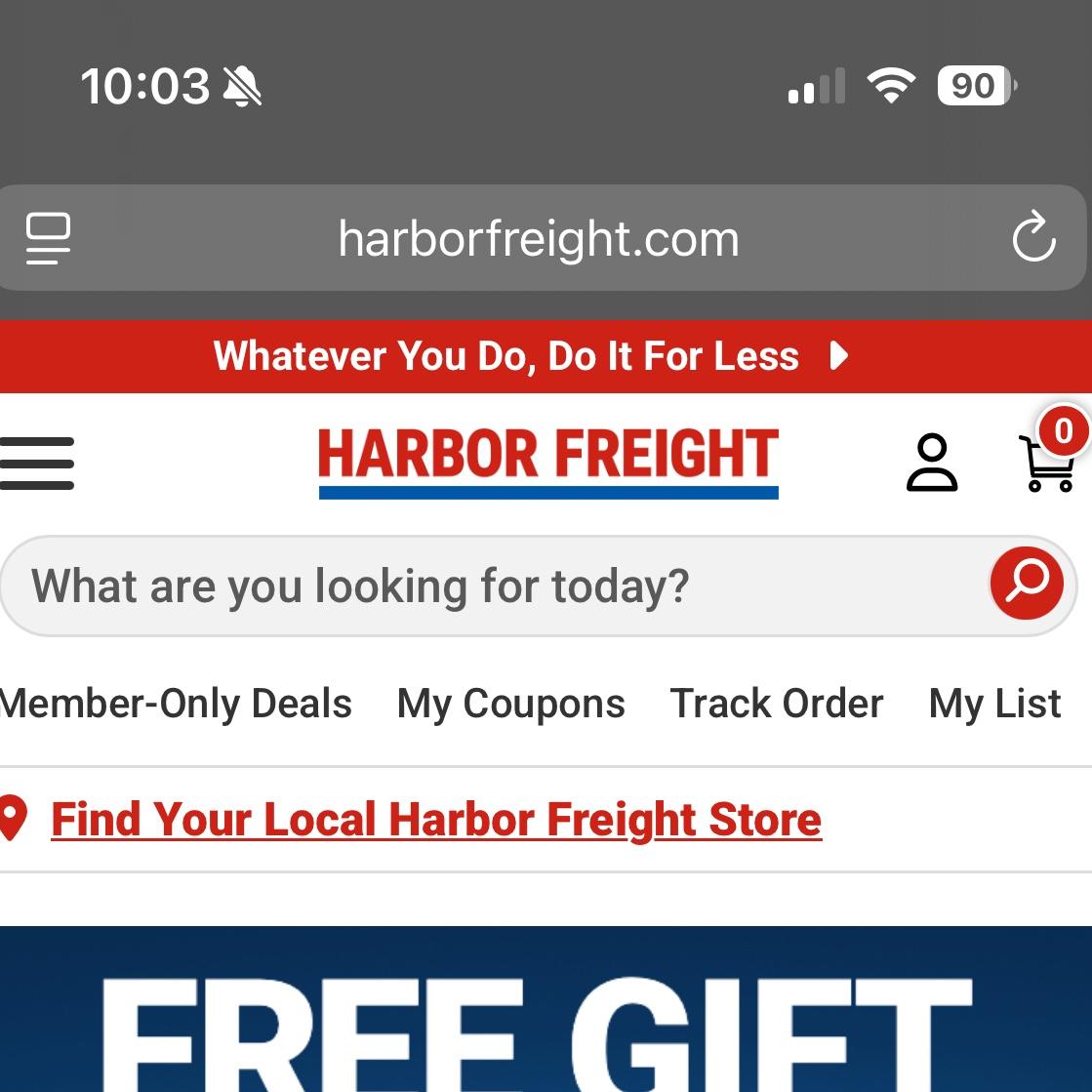 Harbor freight gift card