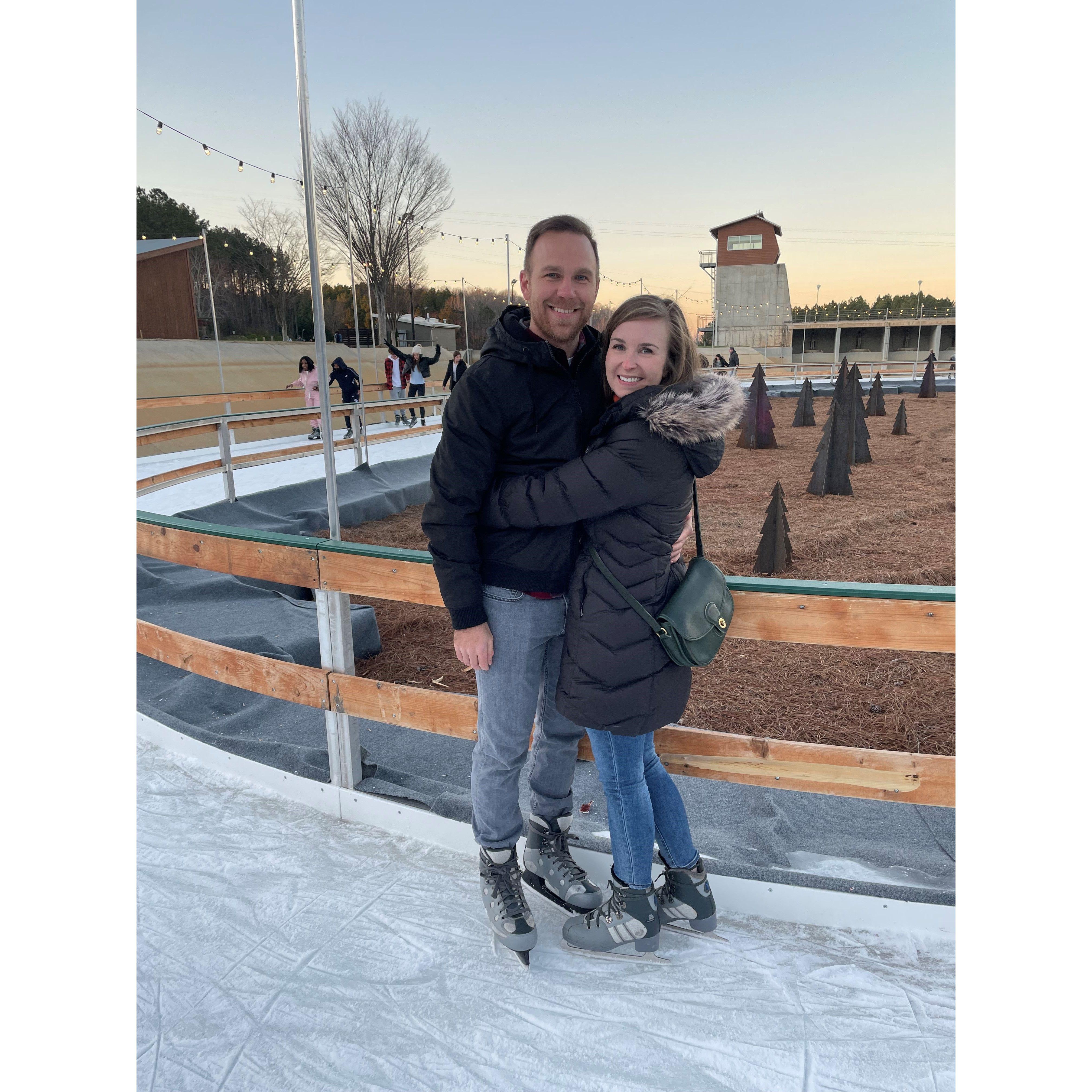 Ice Skating during our visit with Ellen's sister and brother-in-law in Charlotte
