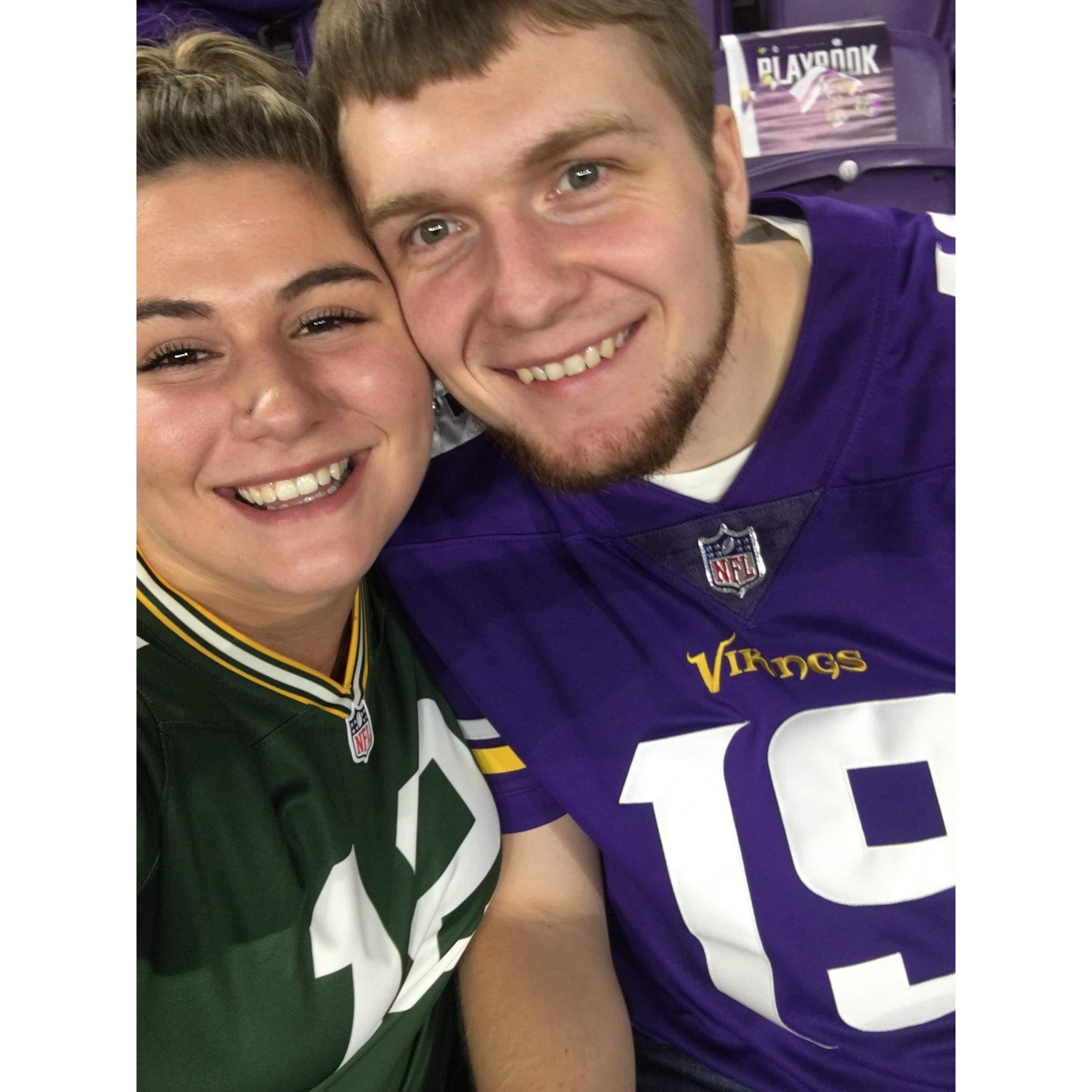 This was before the Packers were winning. I still kept a smile but Jake’s faded!