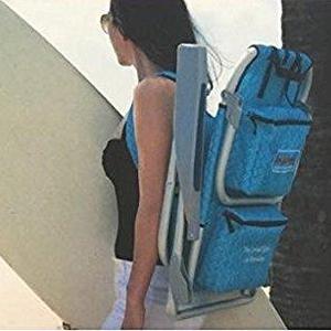 Tommy Bahama Backpack Cooler Chair with Storage Pouch and Towel Bar, Blue