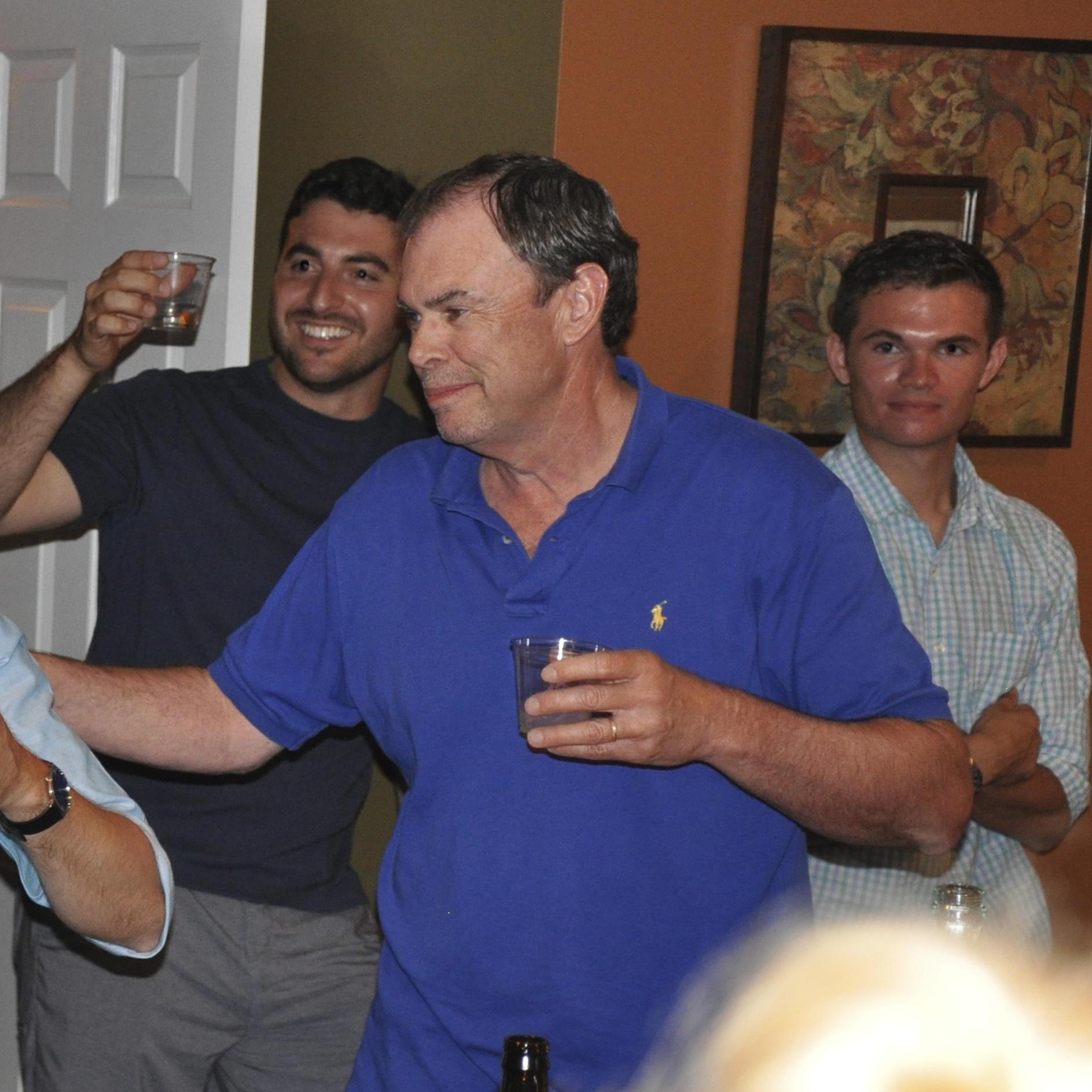 T Dawg (aka Mr. Pierce) giving a Toast at the Engagement Party