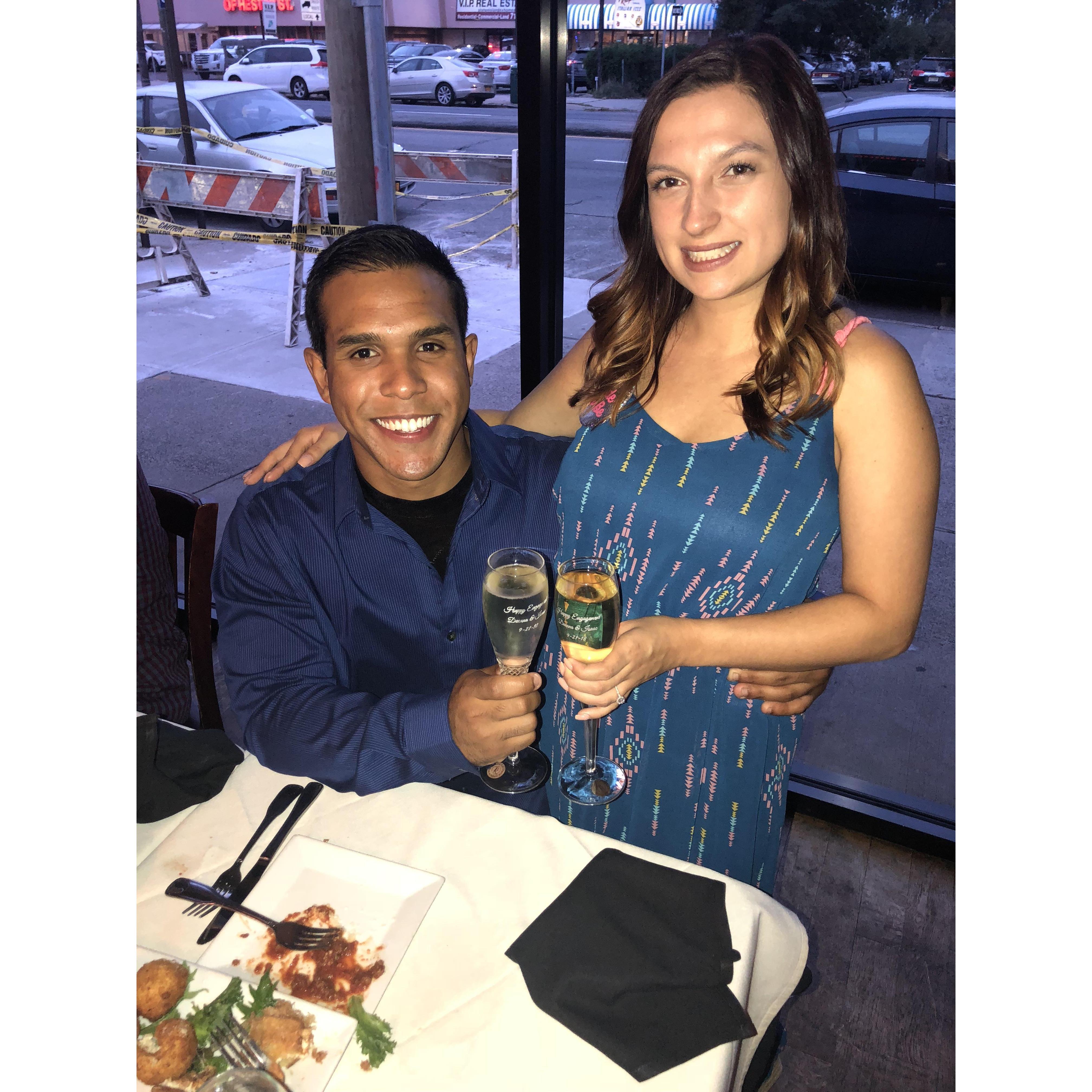 Our engagement dinner