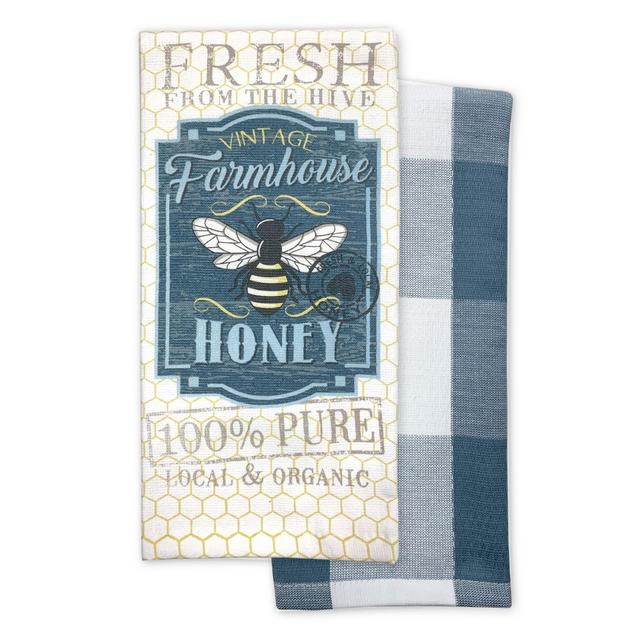 Honey Bee Farmhouse Kitchen Towels (Set of 2)