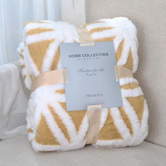 LOMAO Sherpa Fleece Blanket Fuzzy Soft Throw Blanket Dual Sided Blanket for Couch Sofa Bed (Yellow, 60''x80'')