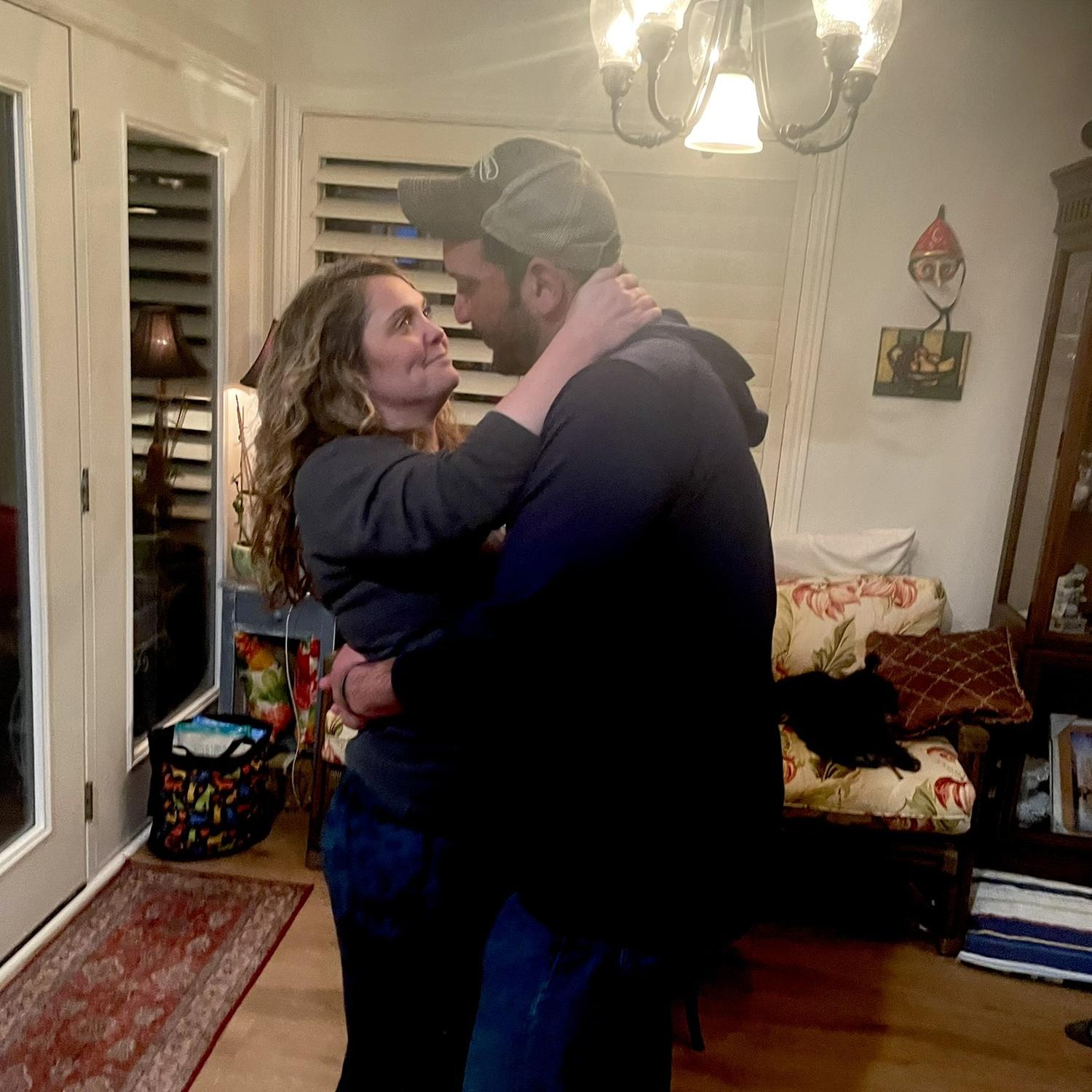 Dancing in the Griffing home at Thanksgiving