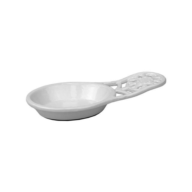 Steel Sunflower Spoon Rest White - Home Basics