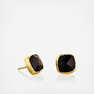 Onyx Square Stud Earrings