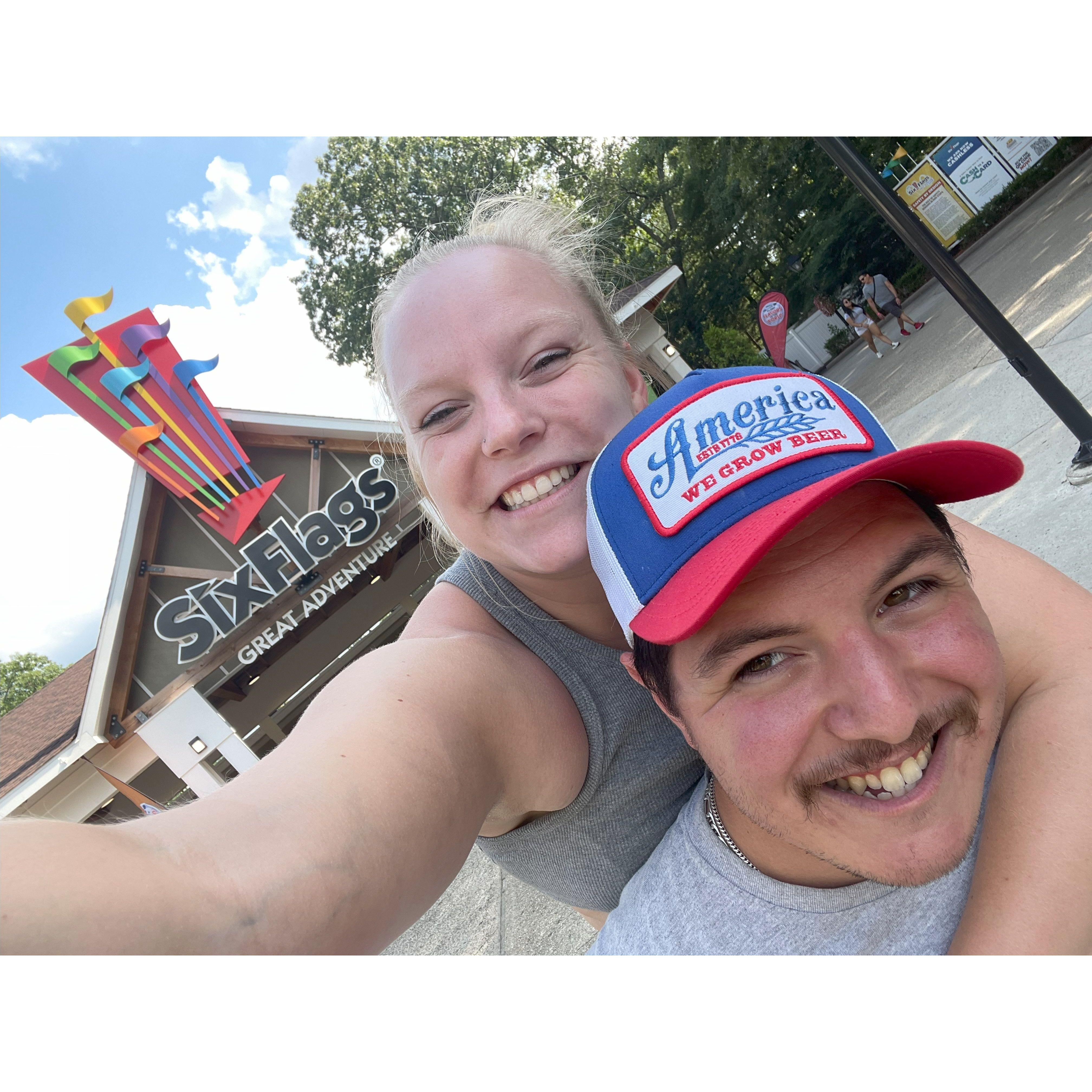Our first time at Six Flags together