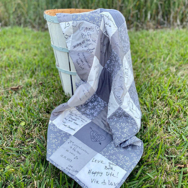 Quilt Completion Service- Guest Book Alternative, Wedding, Shower, and Parties