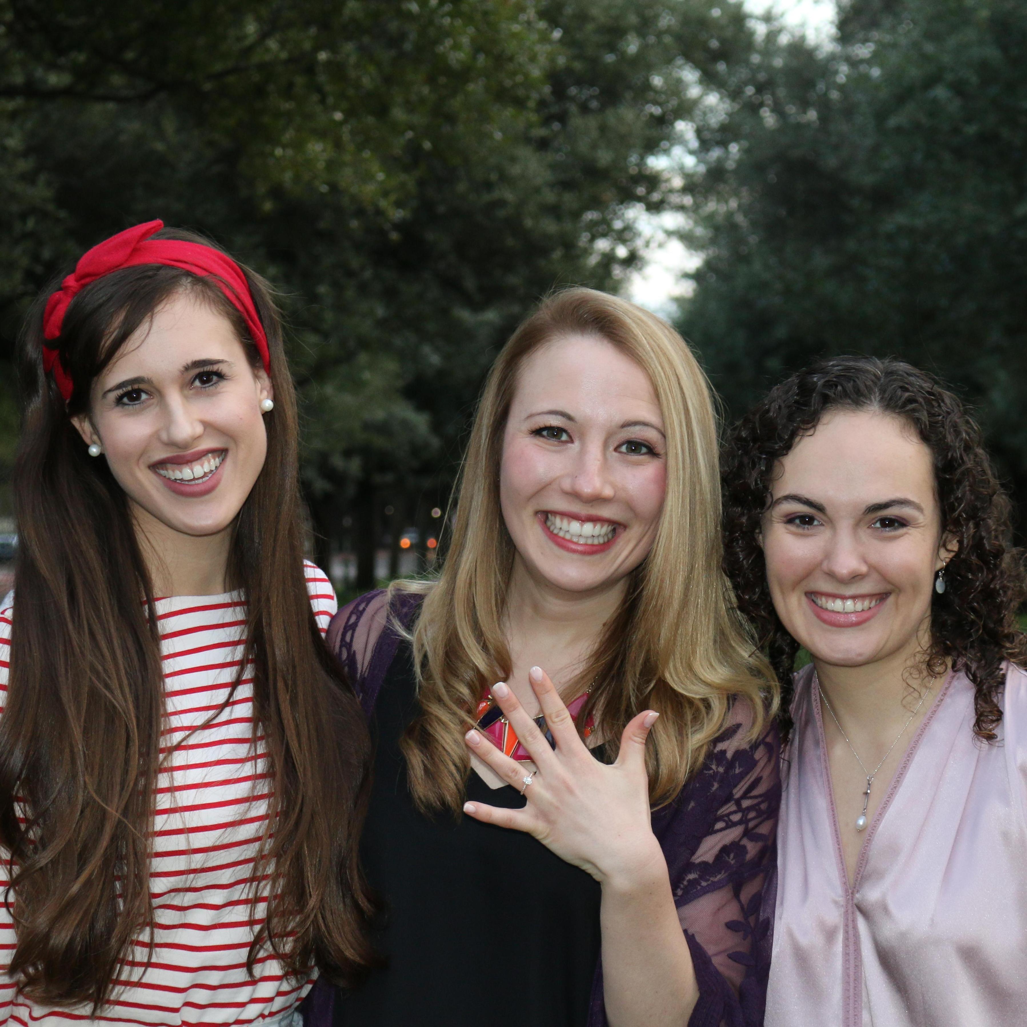 Two of Katie's bridesmaids, Rachel and Sara