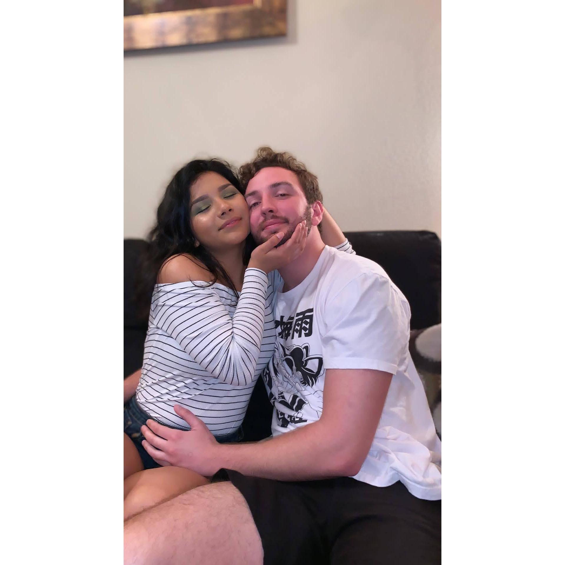 Us being cute before going out with our friends!