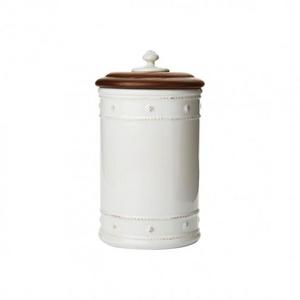Juliska Berry & Thread Whitewash 10" Canister with Wooden Lid