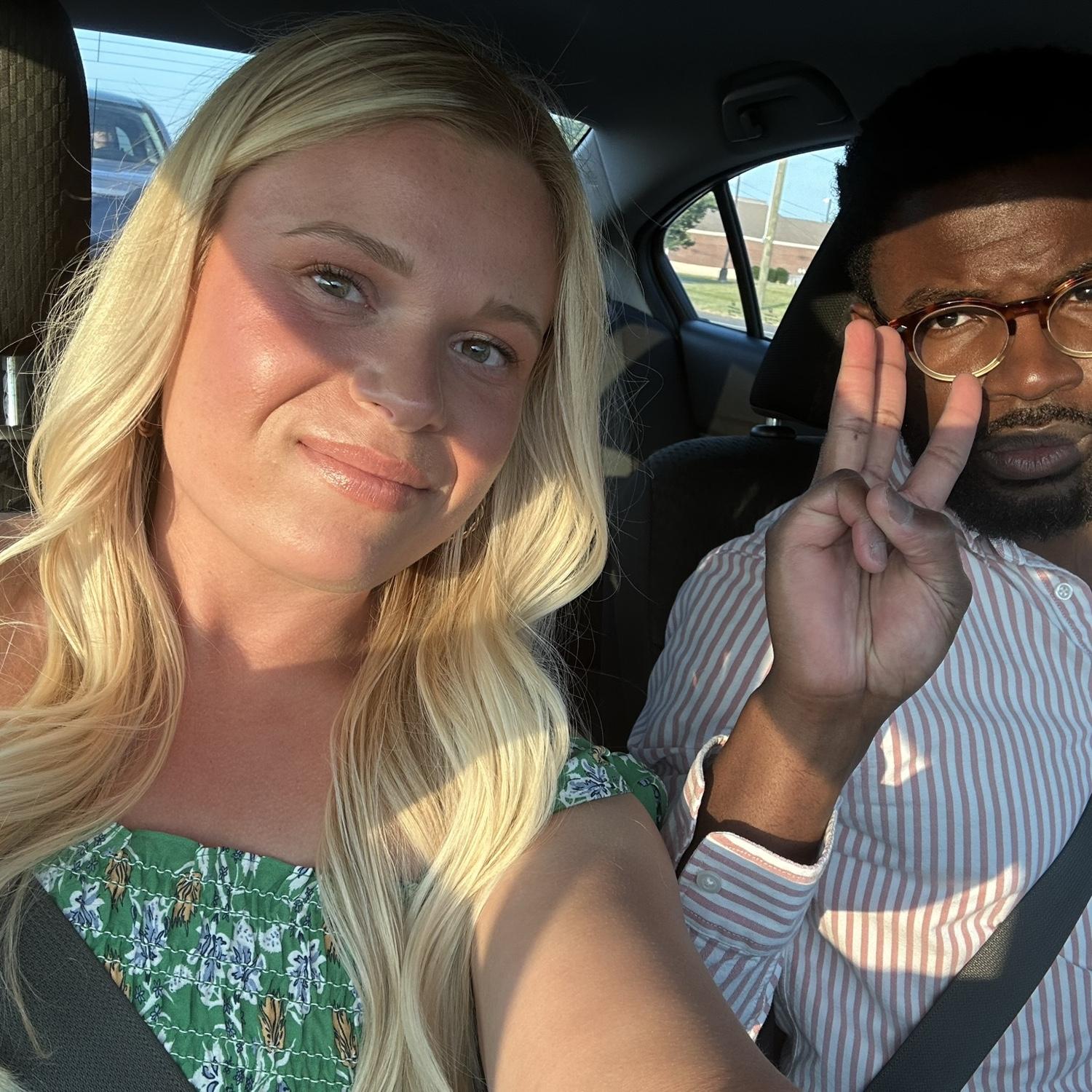 Our 3 year anniversary… I guess he thought that hand sign was cool… 😎