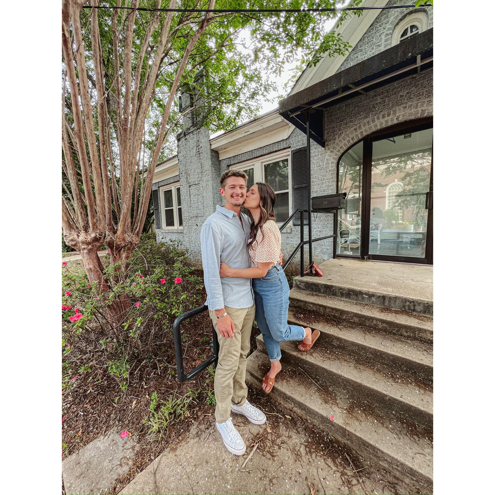 My old house where our love story began. I remember saying bye to him on these steps after our first date and hoping I'd get many more with him!