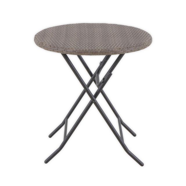 Barrington Folding Wicker Bistro Table in Brown