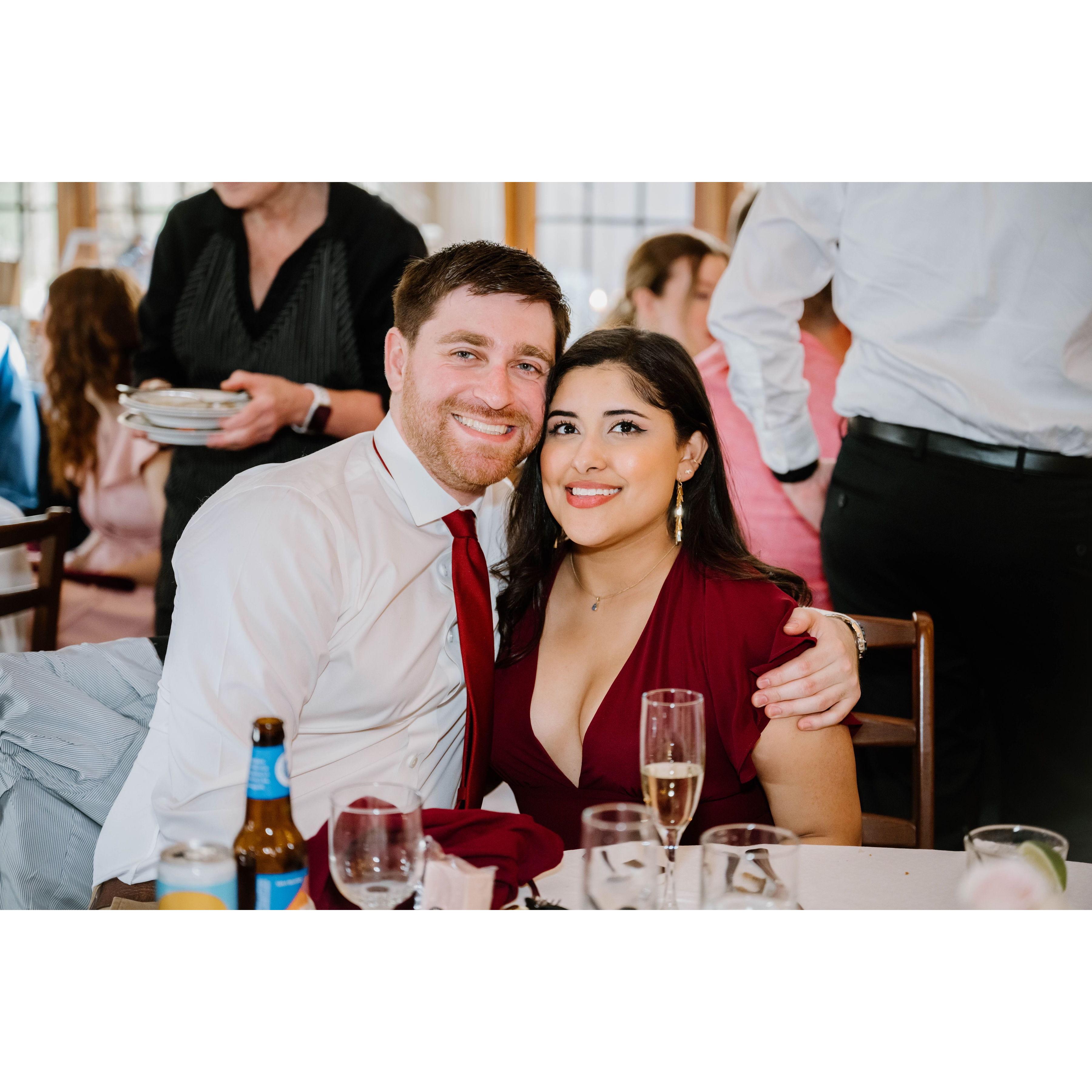 Our first wedding together