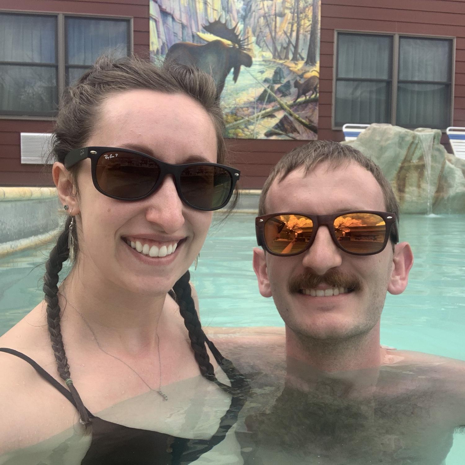 During Riley's week off before he started the summer semester, we went to a few hot springs around Montana starting with White Sulfer Springs (in Picture). We also experienced Broadwater, Norris and Chico hot Springs. this was also an early birthday celebration for me. May 2024