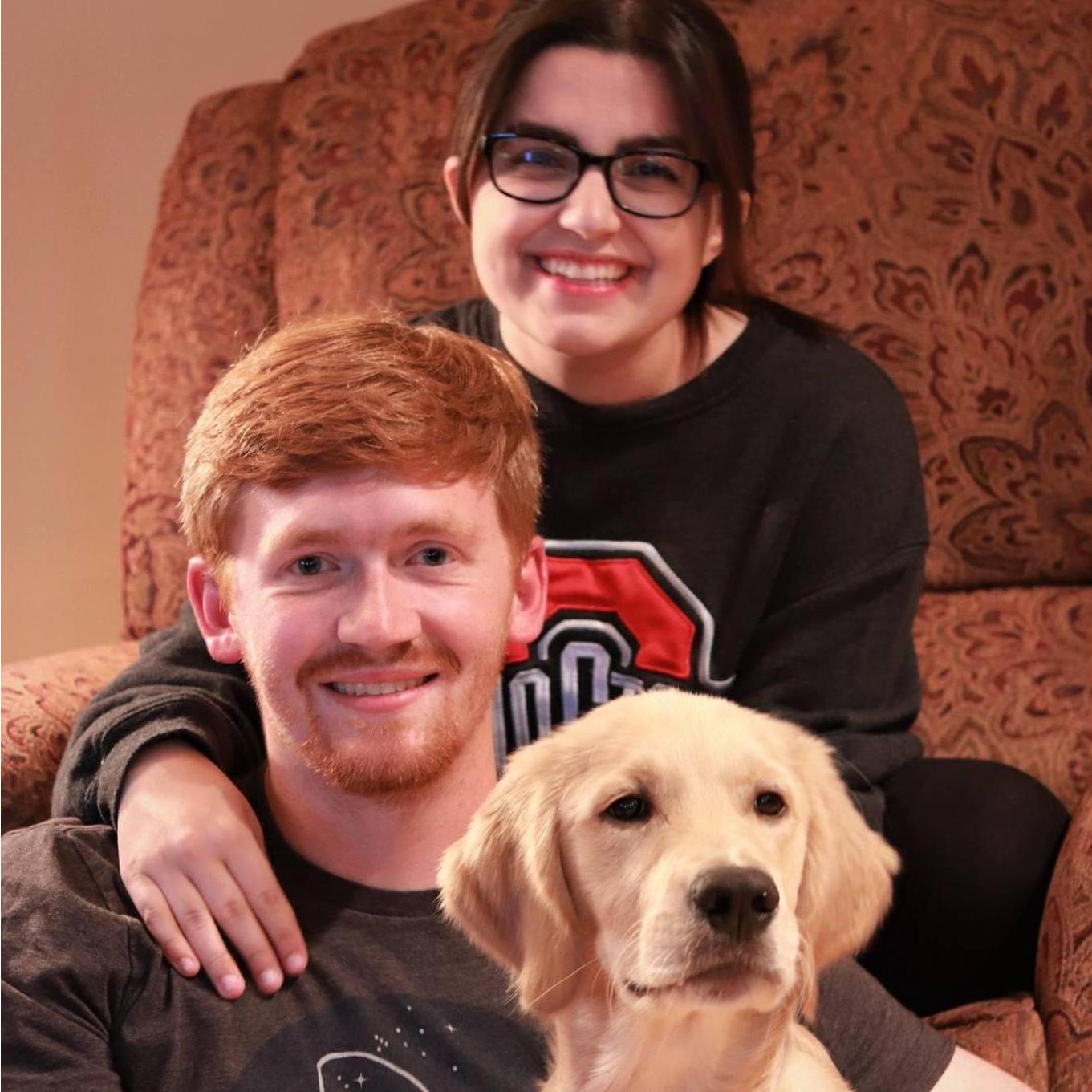 Family portrait: Amanda, Colin and Milo.