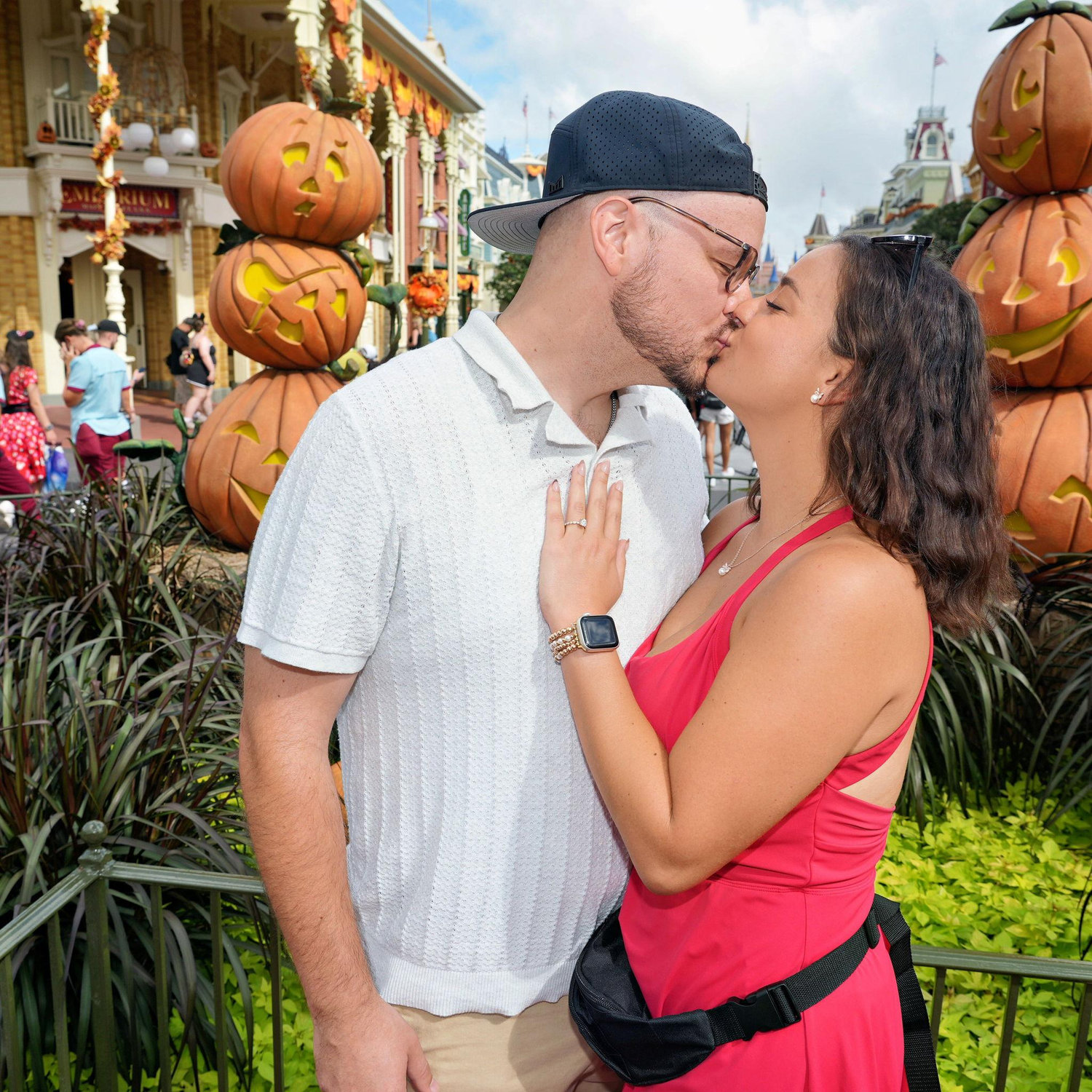 The day after we got engaged - got to spend the day in Magic Kingdom celebrating!