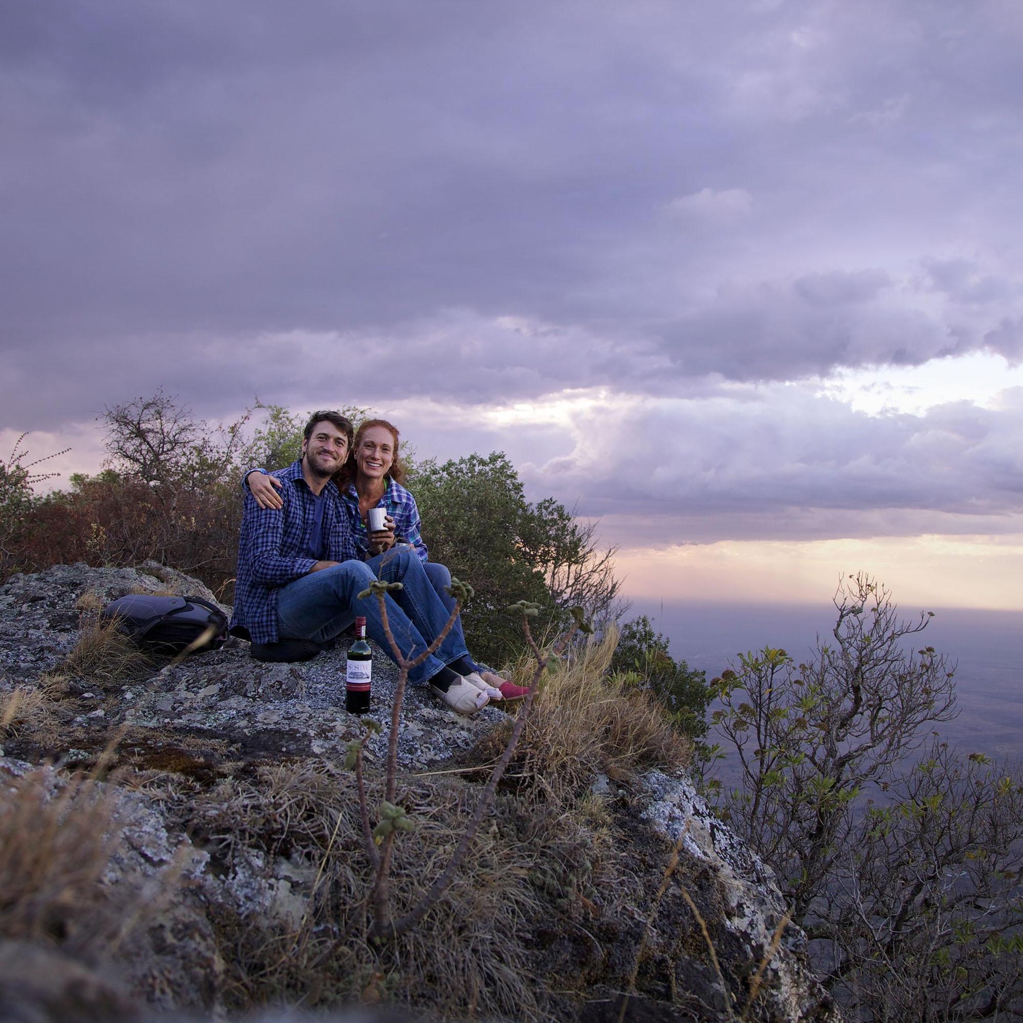 Sundowner spot at the top of Mt Napak, Uganda.