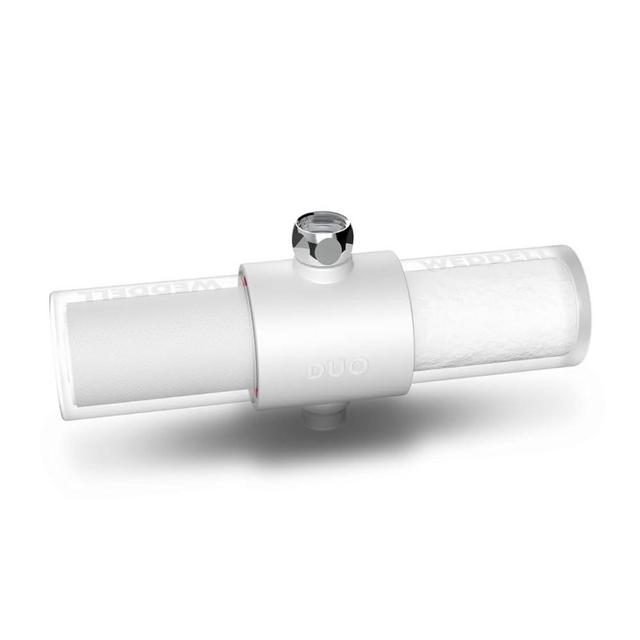 Weddell Duo Shower Filter - NSF Certified Shower Filter, High Pressure Activated Carbon Filter, Removes Chlorine, PFAS & Particulates, Clinically Tested For Healthier Skin & Hair (White)