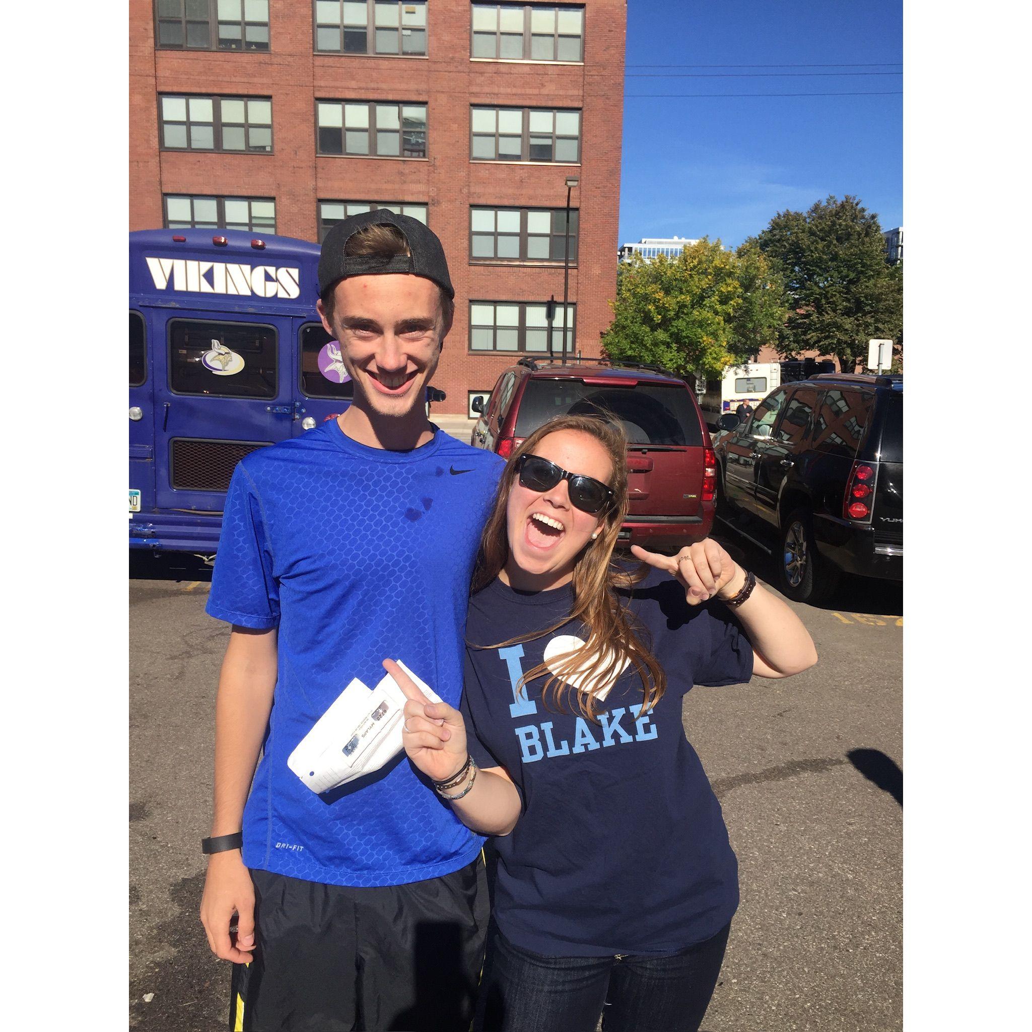 After Blake finished the TC Marathon - 2016