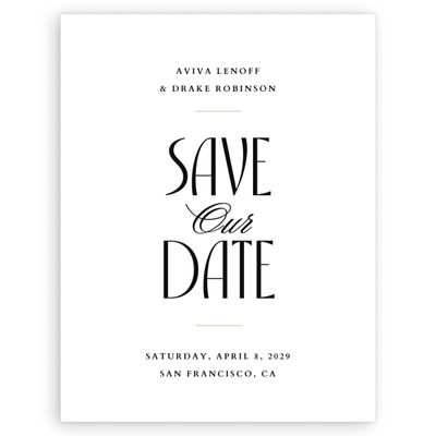 White Wedding Digital Save the Date - Trogir Portrait