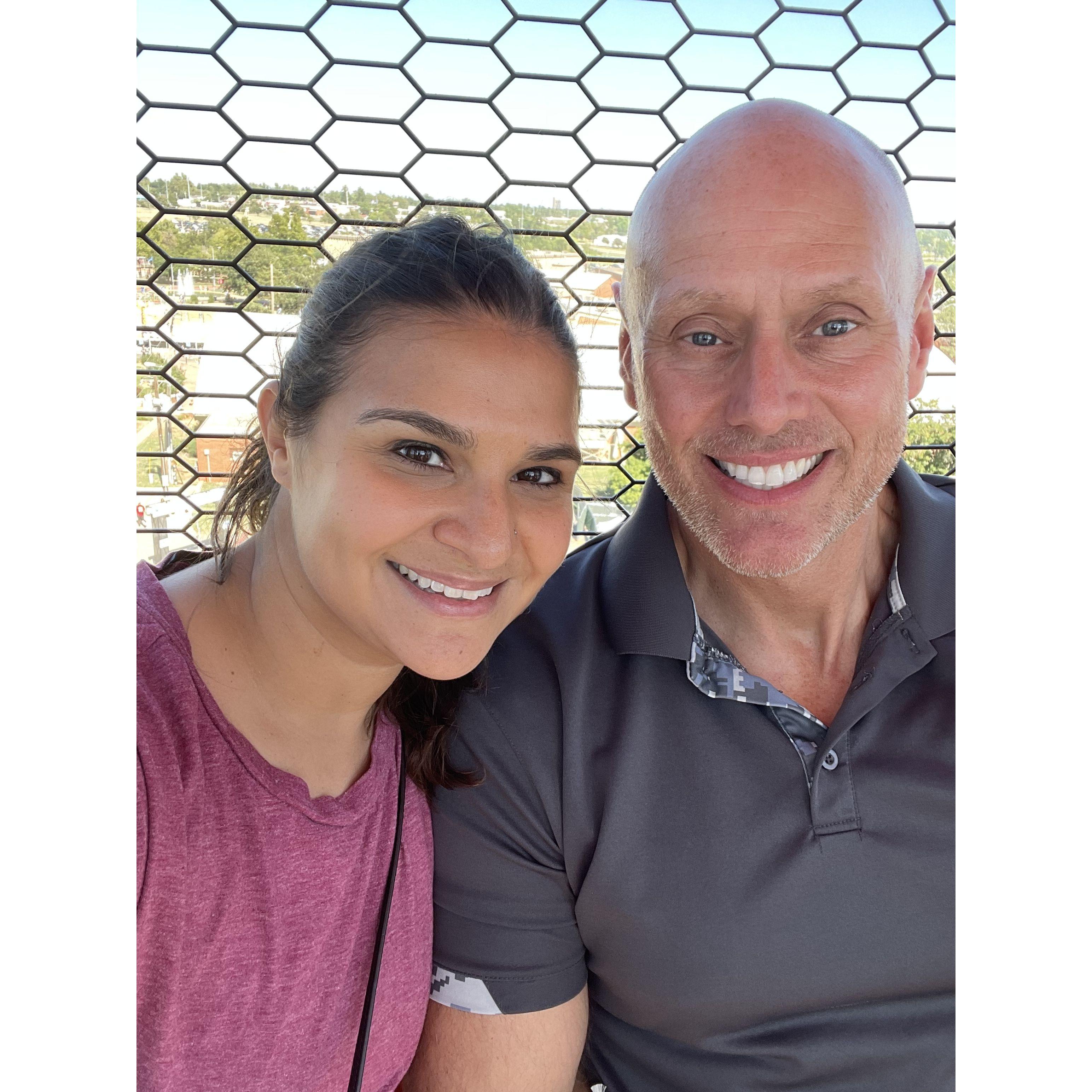 Oklahoma State Fair. First Ferris Wheel ride with Paul. He HATED it, but he did it for me.Sep 2022