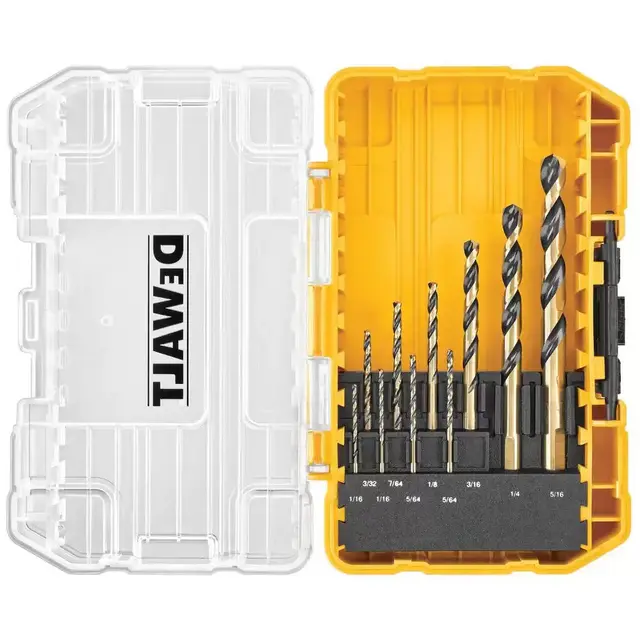 Black and Gold Drill Bit Set (10-Piece)