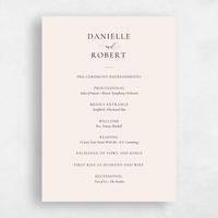 Beige Wedding Program - Barnell