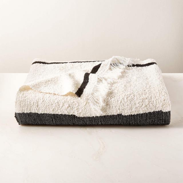 Huxley Wool Black and White Throw