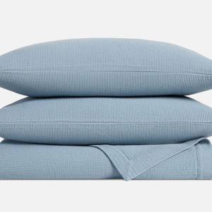 Ribbed Matelasse Quilt Set - King Size, in Storm