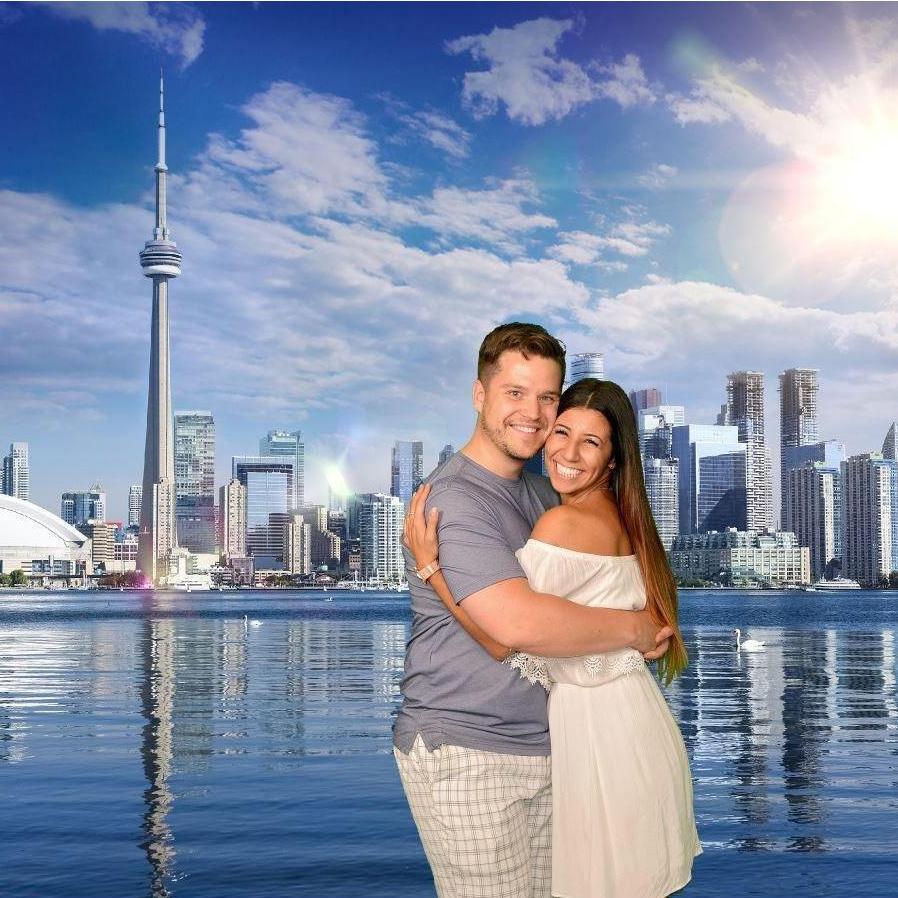 This may be the most expensive photo we've ever taken. Gotta love a green screen.