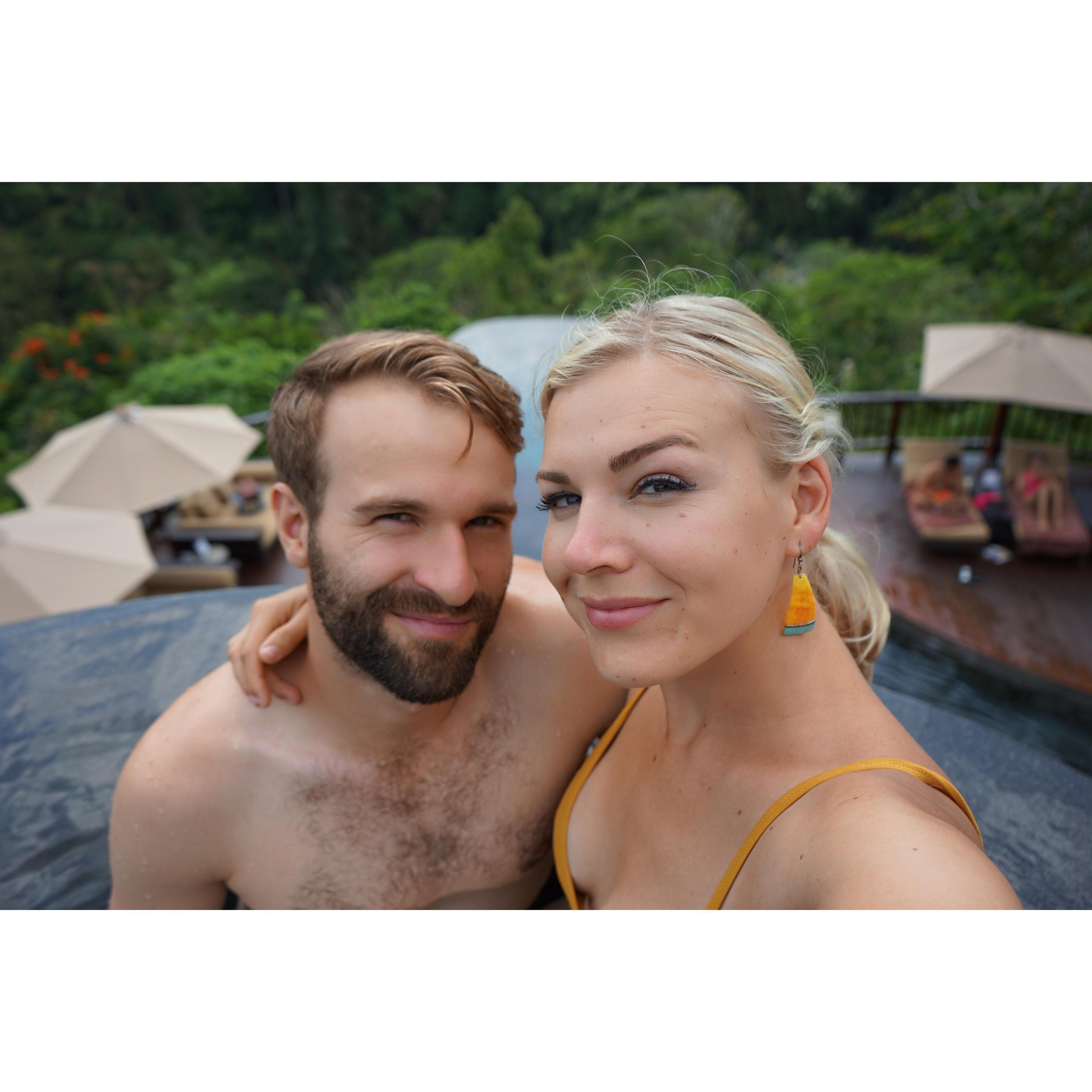 Splurged on the most beautiful hotel for Chrissy's 30th in Bali.