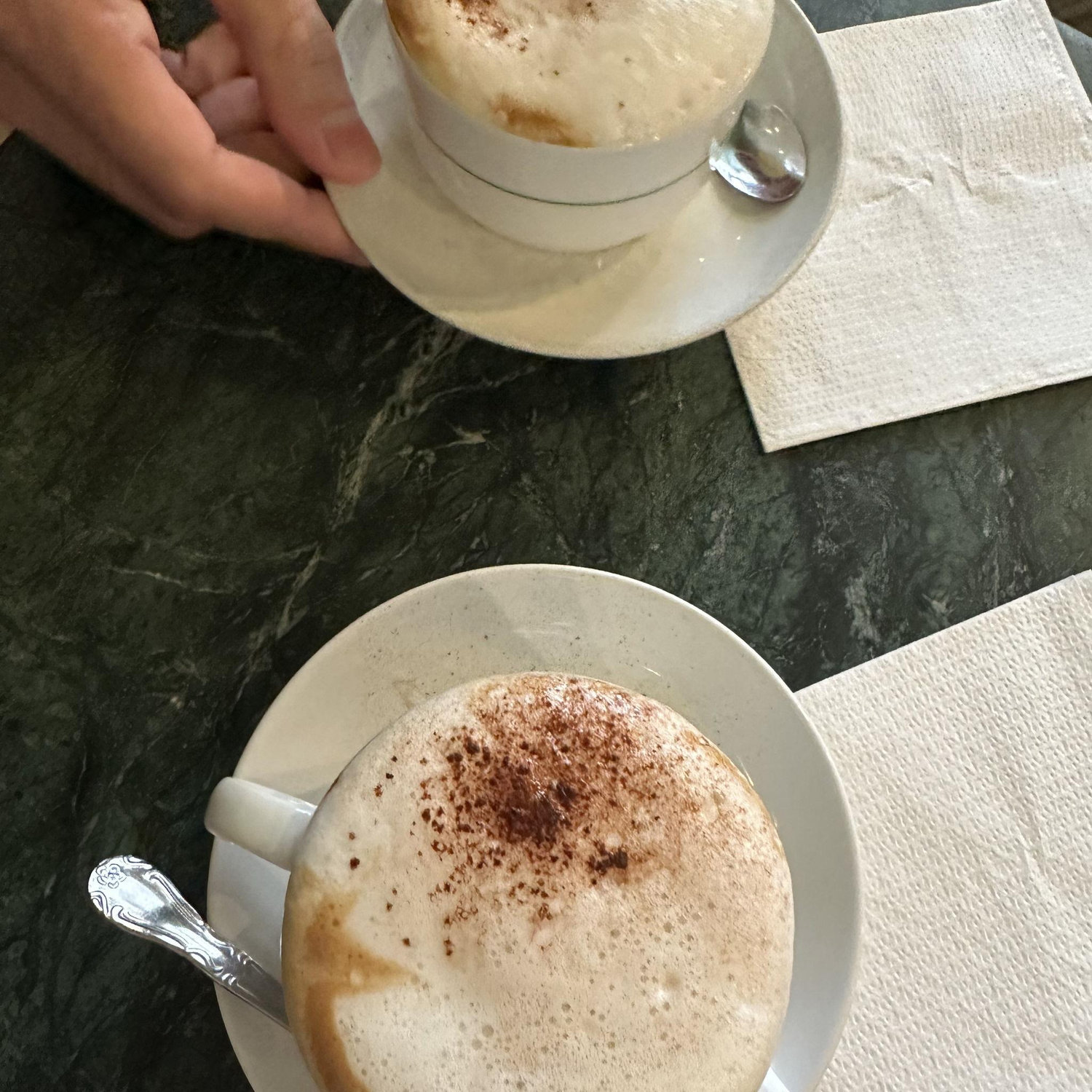 Our first coffee in Boston