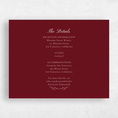 Burgundy, Red Wedding Enclosure - Abbey
