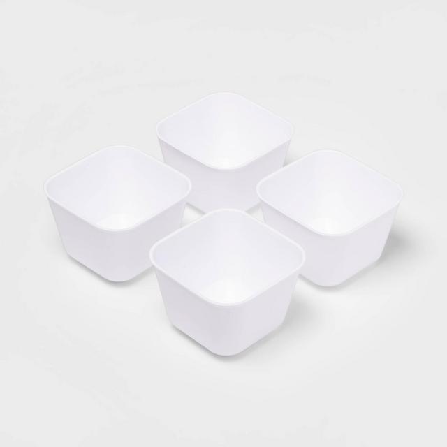 4pk Small Storage Trays White - Room Essentials™