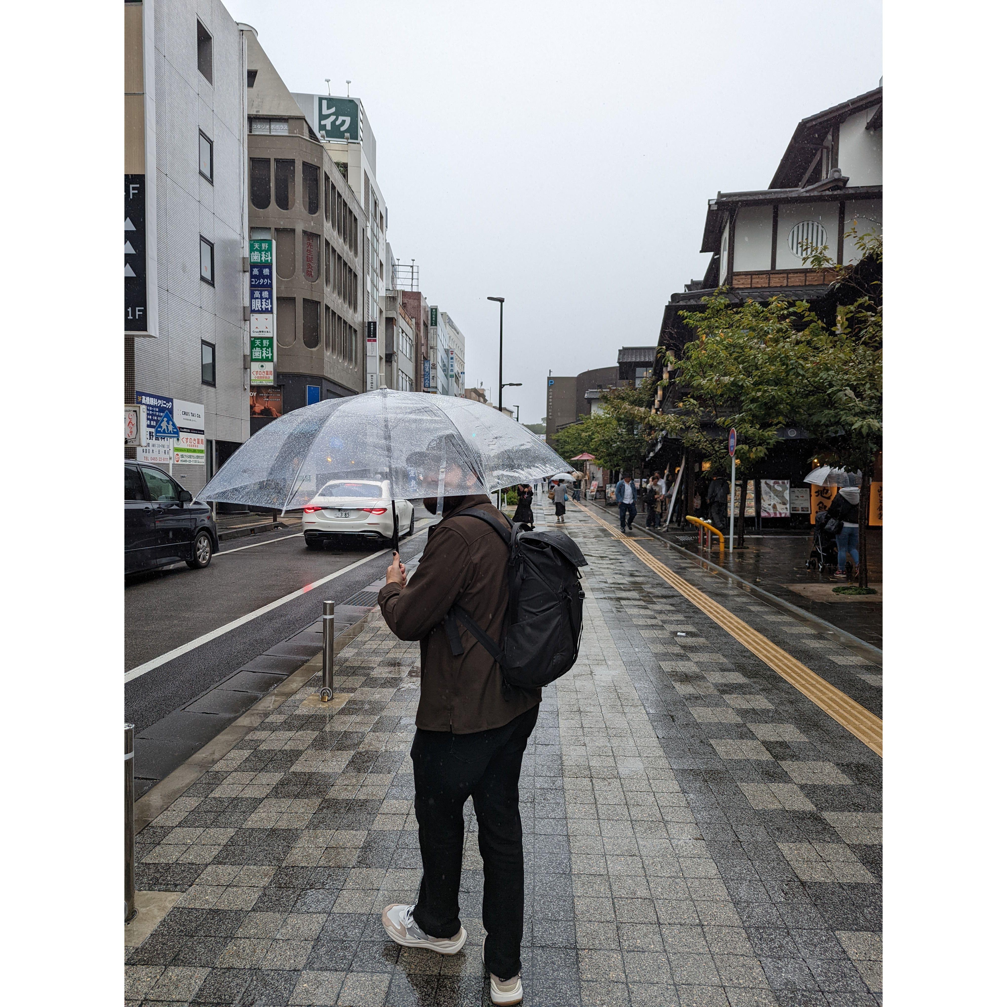 October 9, 2023- For Jackie's Birthday, we planned to go to Hakone, a mountain town known for hot springs. We stopped in Odawara on the way, a charming seaside town.