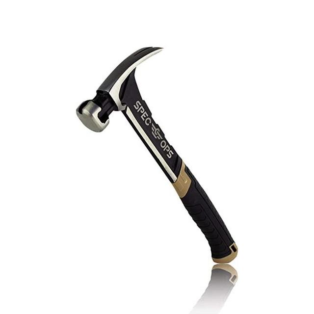 Spec Ops Tools Nailing Hammer, 20 oz, Rip Claw, Smooth Face, Shock-Absorbing Grip