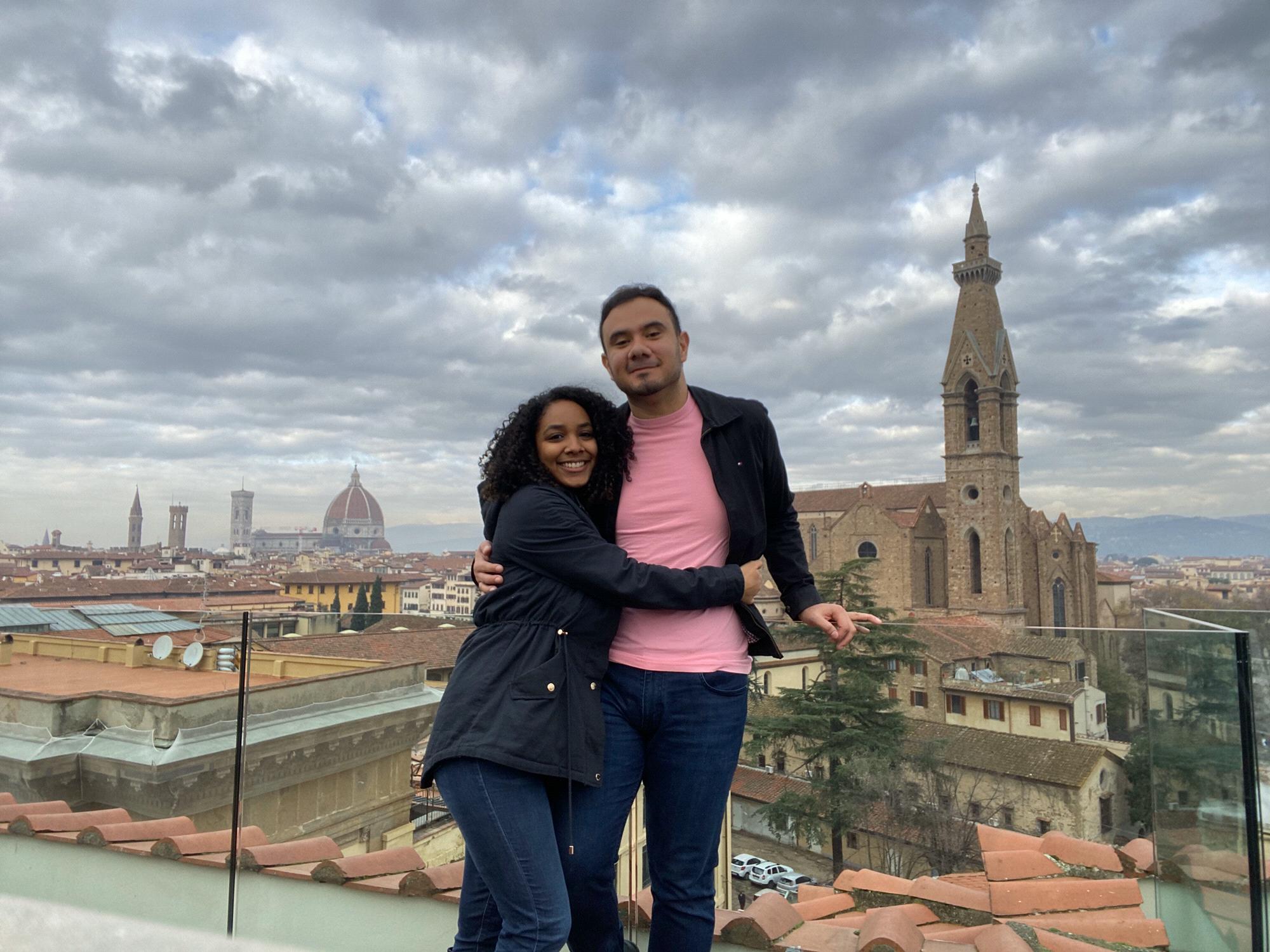 After the proposal with a view of Florence, Italy!