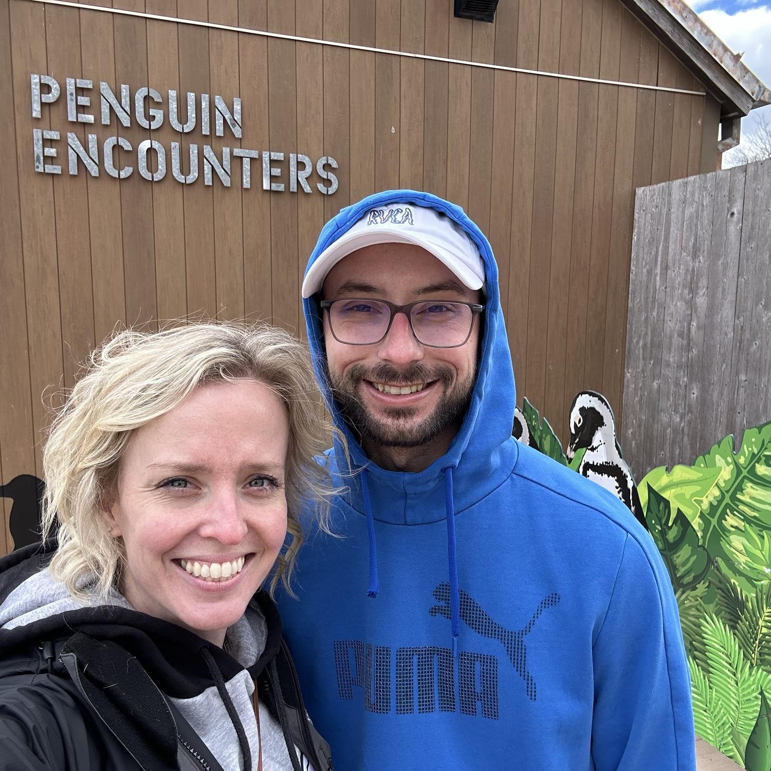 Kyle’s Christmas gift, meeting penguins at the Maryland zoo!