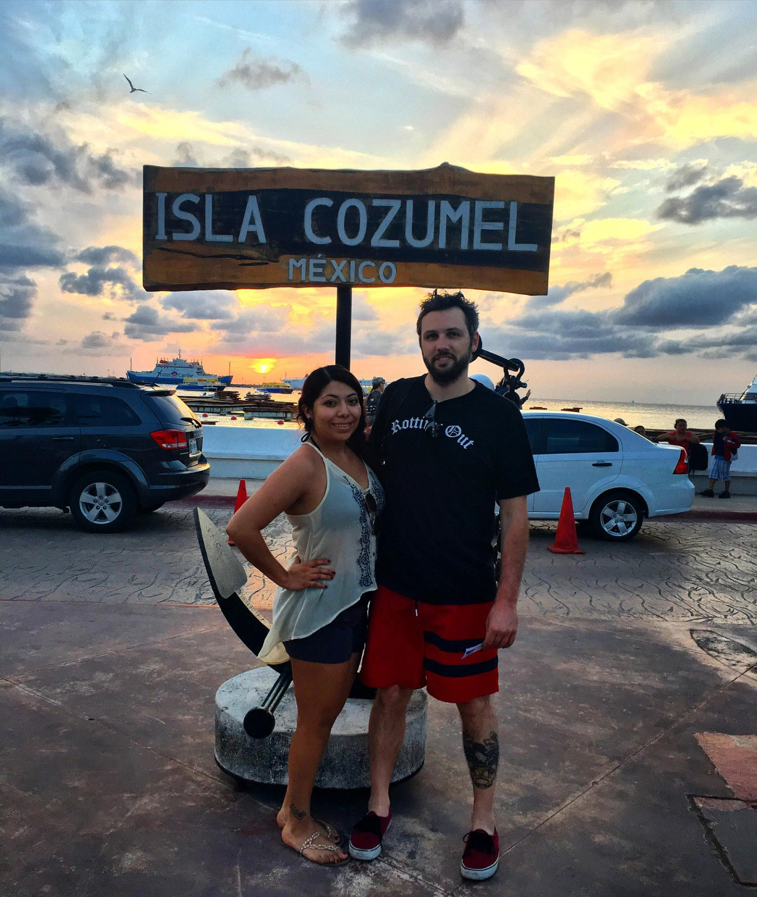First time together in Mexico, Cozumel, 2016.